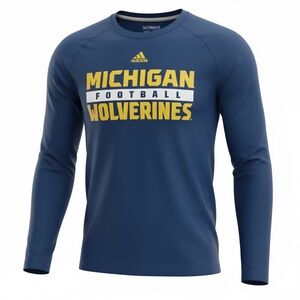 EUC - Adidas Men’s Long Sleeve Climalite Shirt “Michigan Wolverines” Size Small